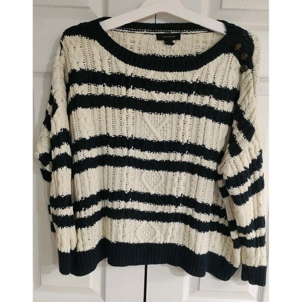 atmosphere  Women's sweater Bulky Knit‎ With Strips Sz Med